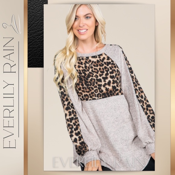 LAST ONE! Brushed Soft Leopard Print Top - Picture 4 of 14
